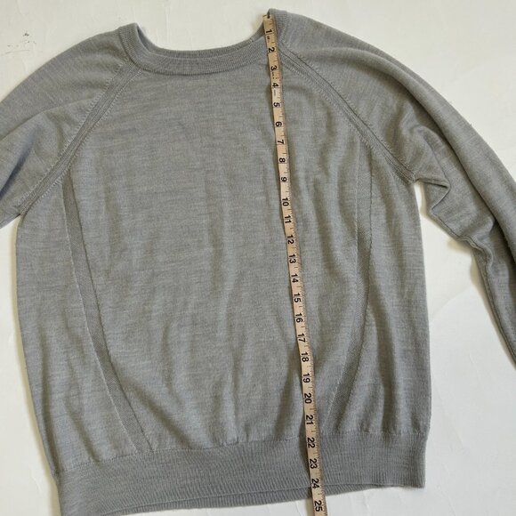 Lululemon Simply Wool Merino Knit Sweater pullover Heather Starlight Gray READ - Picture 12 of 14
